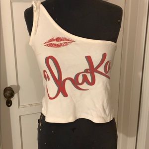 Vintage Chaka white tank top. Size small